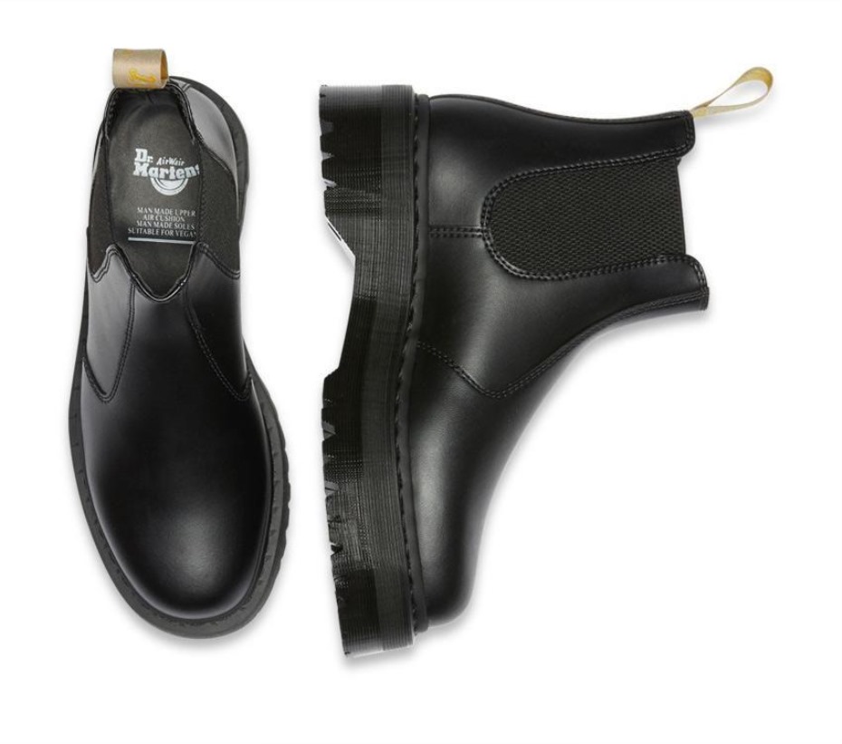 Dr.martens μπότες Vegan 2976 Quad Chelsea Black Felix Rub Off