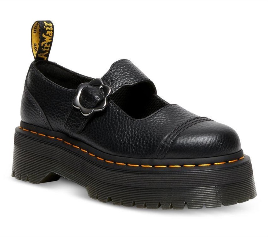 Addina Quad Flower Black Milled Nappa Dr Martens Greece
