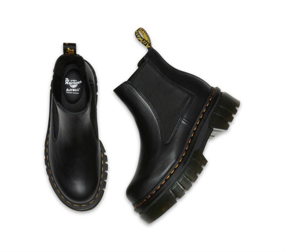 μποτάκι Audrick Chelsea μαύρες μπότες Nappa Lux Dr.martens