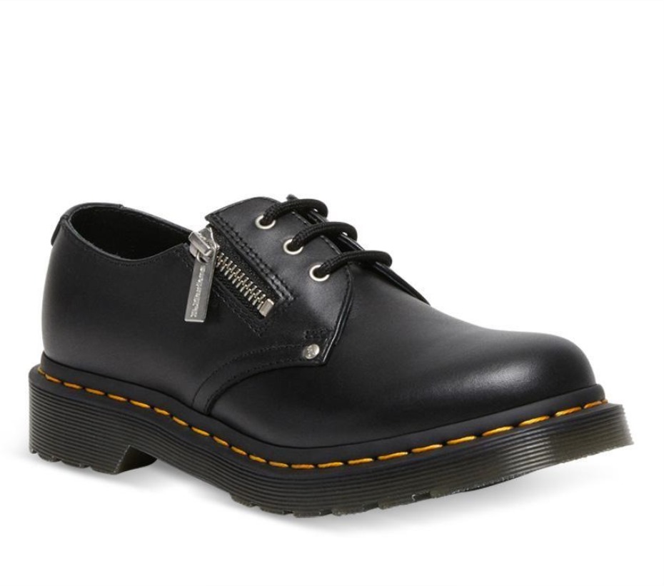 Black Wanama 1461 Twin Zip Dr Martens Greece
