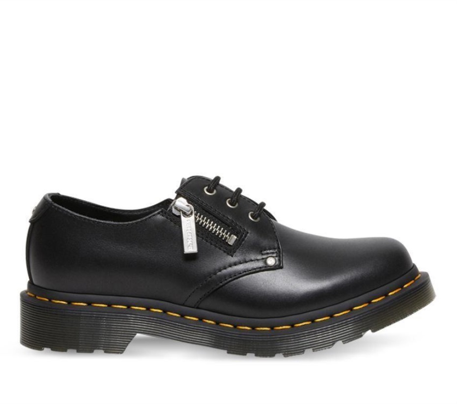 Black Wanama 1461 Twin Zip Dr Martens Greece
