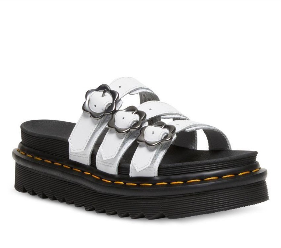 White Hydro Blaire Floral Slide Dr Martens Greece