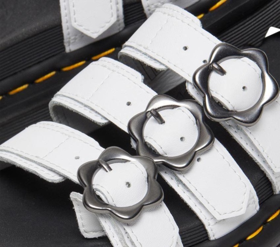 White Hydro Blaire Floral Slide Dr Martens Greece