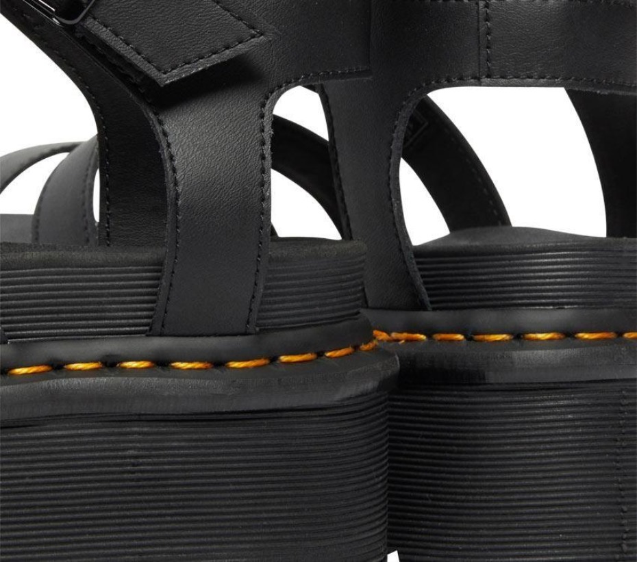 Black Hydro Dr Martens Greece Blaire Quad υδροδερμάτινη πλατφόρμα