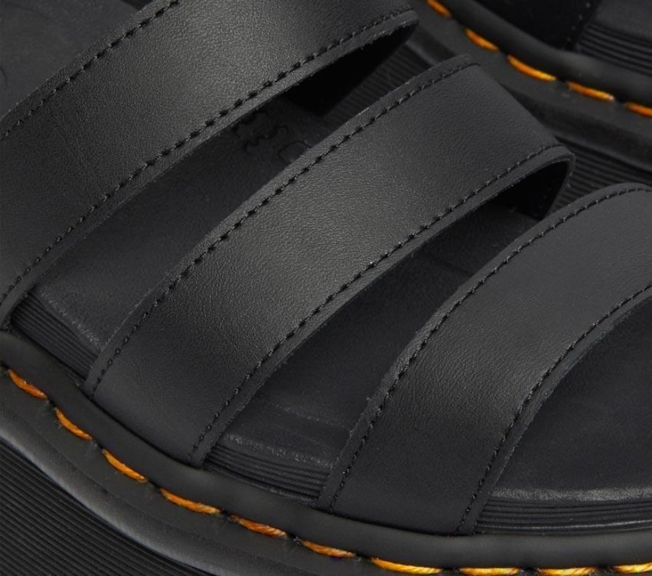 Black Hydro Dr Martens Greece Blaire Quad υδροδερμάτινη πλατφόρμα