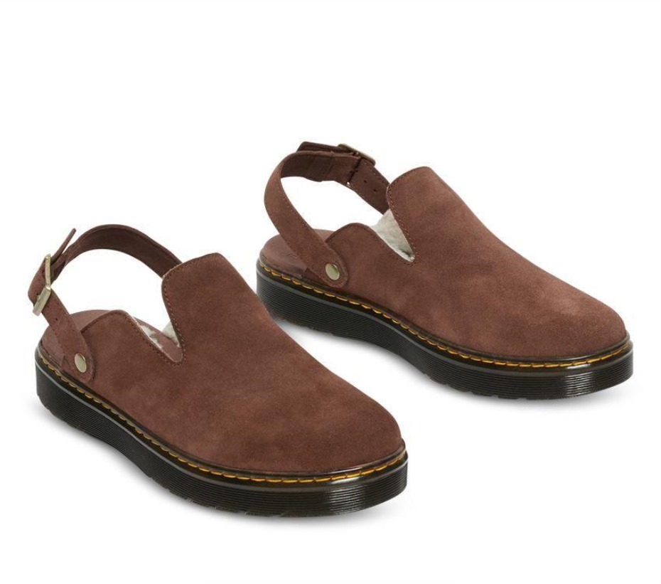 σκούρο καφέ Carlson Suede Mule Dr Martens Greece