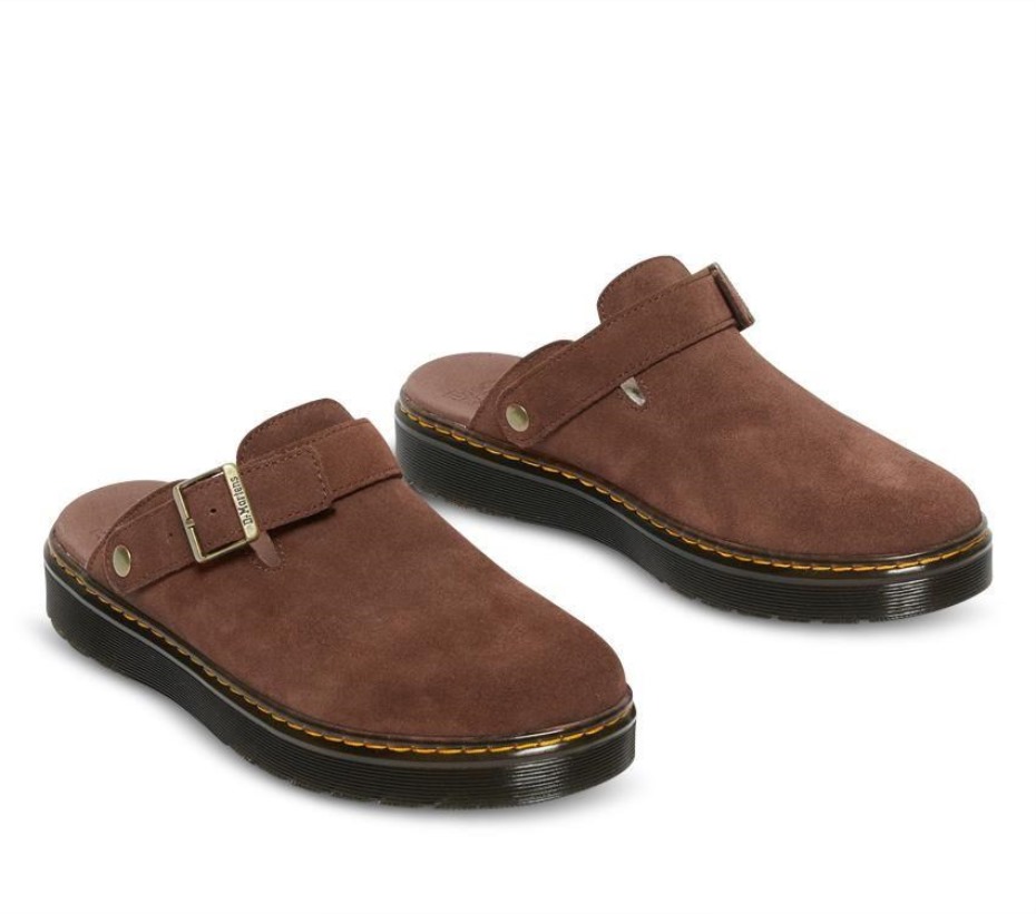 σκούρο καφέ Carlson Suede Mule Dr Martens Greece
