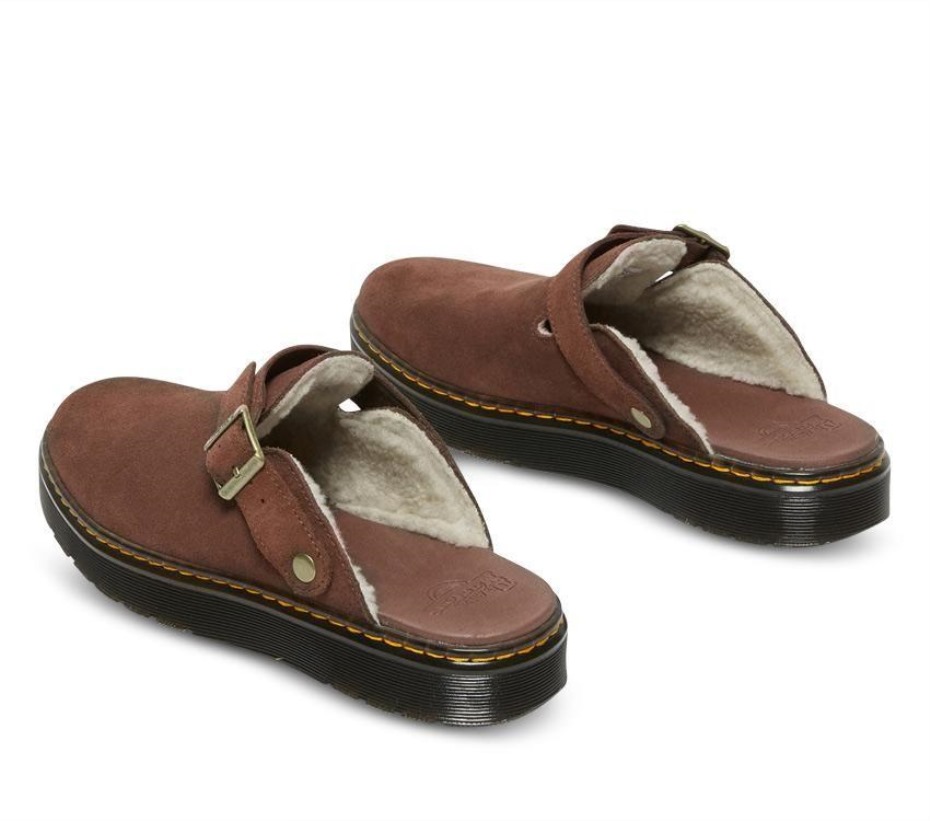 σκούρο καφέ Carlson Suede Mule Dr Martens Greece