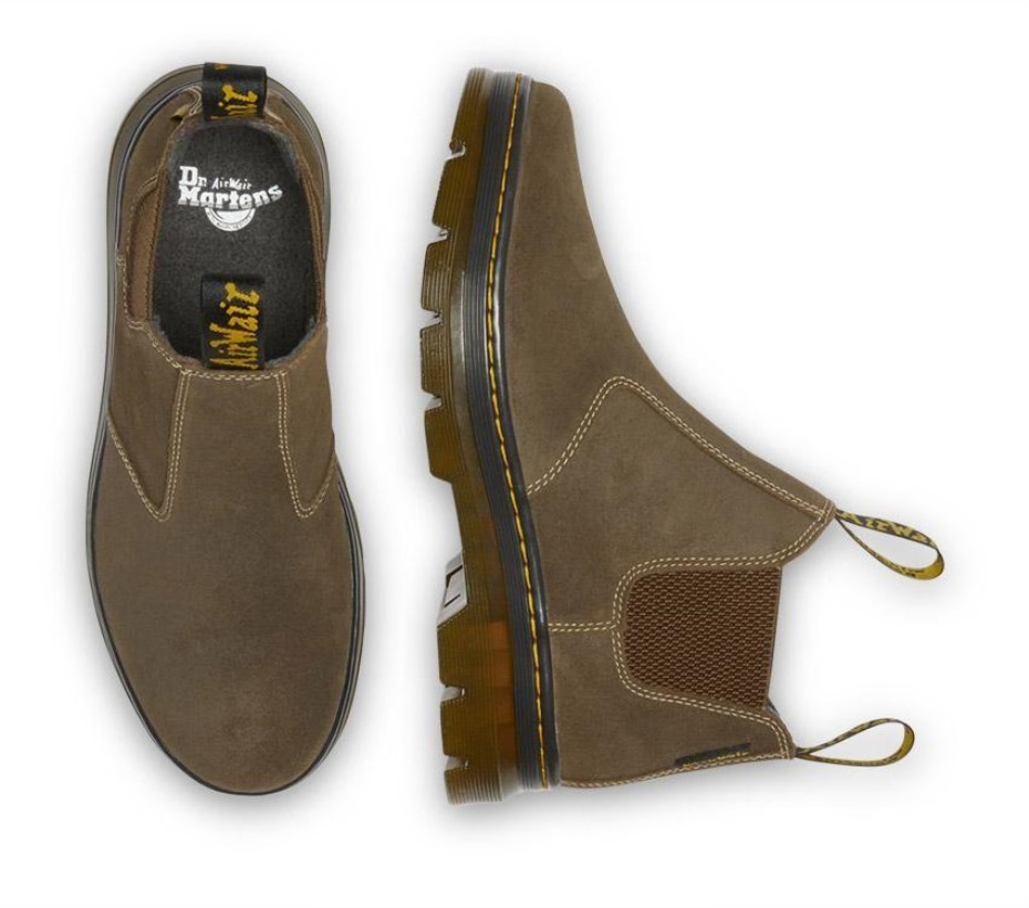 Dr.martens μπότες Hardie Ii Chelsea μποτάκι σκούρο καφέ κέρινο καστόρι Wp