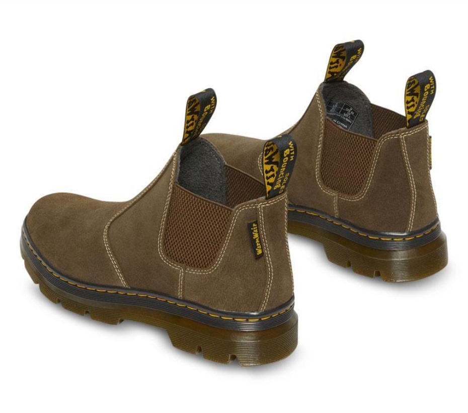 Dr.martens μπότες Hardie Ii Chelsea μποτάκι σκούρο καφέ κέρινο καστόρι Wp