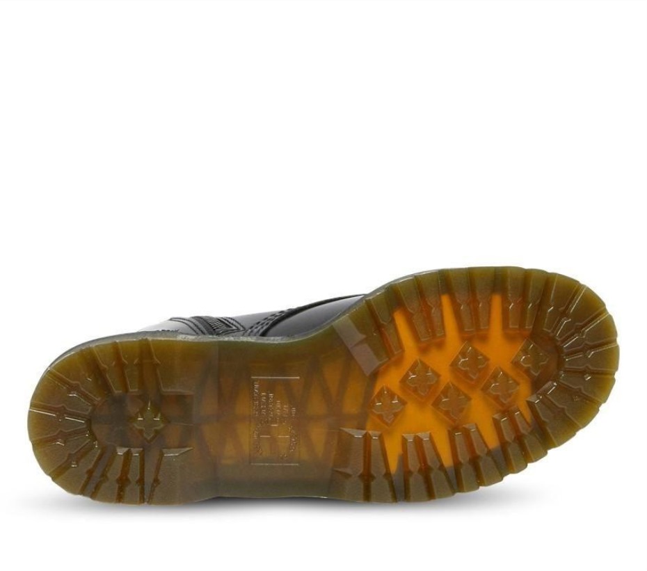 μποτάκια Dr.martens 1460 ακραία δαντέλα γυαλισμένα λεία μαύρα γυαλισμένα λεία