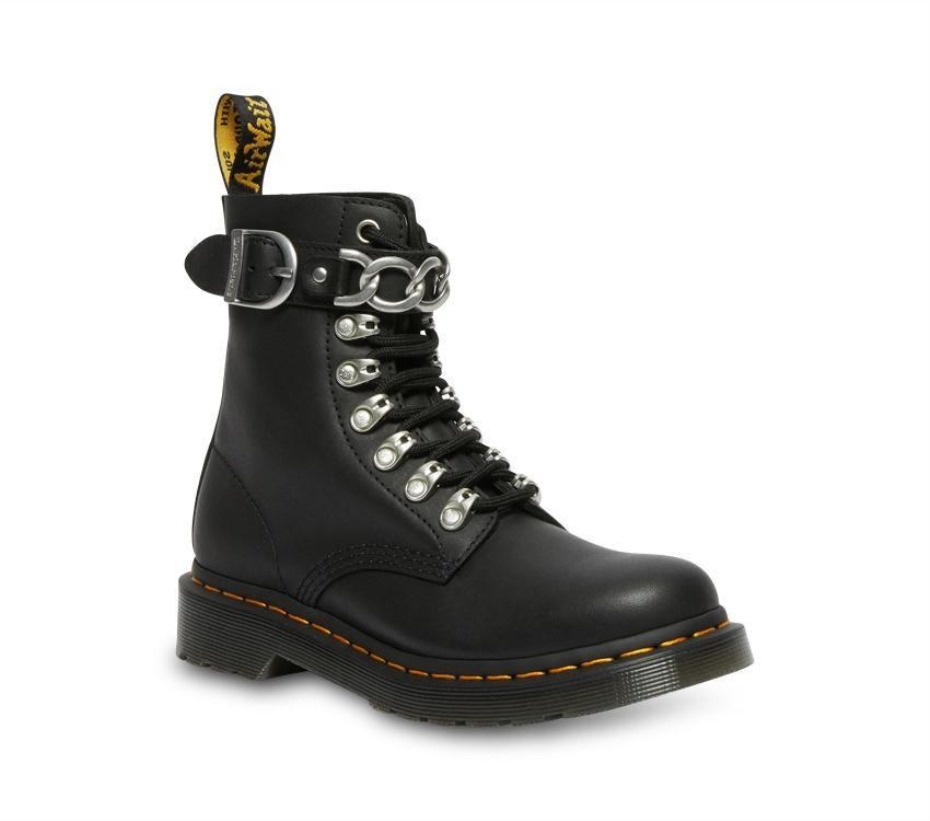 μποτάκια Dr.martens μαύρη αλυσίδα 1460 Pascal