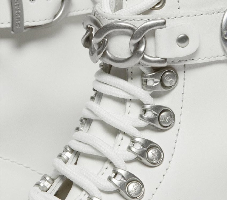 μποτάκια Dr.martens λευκή αλυσίδα 1460 Pascal