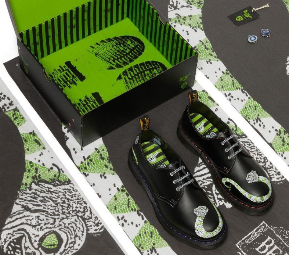 μαύρο λείο μπακχάντ Dr Martens Greece 1461 Beetlejuice