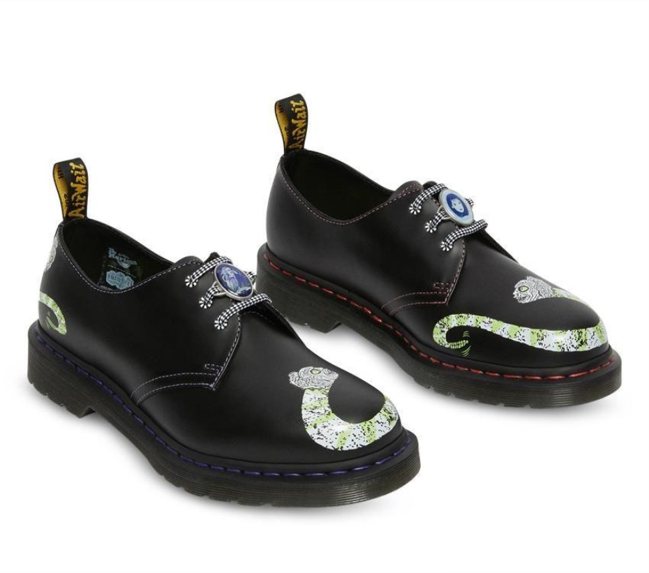μαύρο λείο μπακχάντ Dr Martens Greece 1461 Beetlejuice
