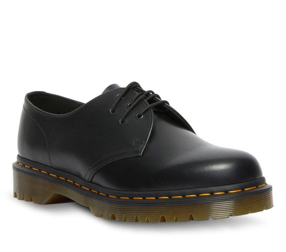 Dr Martens Greece 1461 ακραία δαντέλα γυαλισμένη λεία μαύρη γυαλισμένη λεία