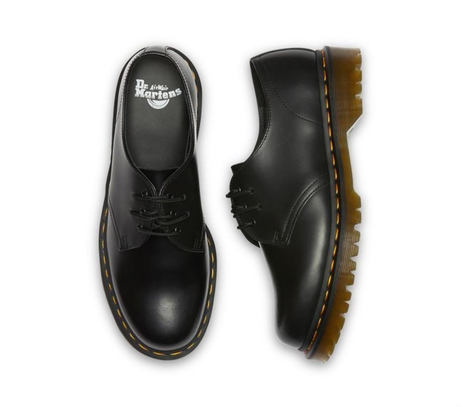 Dr Martens Greece 1461 ακραία δαντέλα γυαλισμένη λεία μαύρη γυαλισμένη λεία