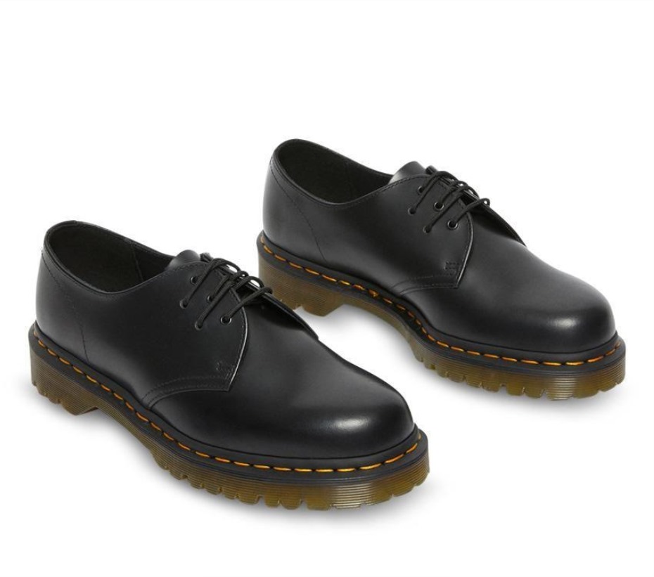 Dr Martens Greece 1461 ακραία δαντέλα γυαλισμένη λεία μαύρη γυαλισμένη λεία