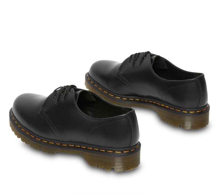 Dr Martens Greece 1461 ακραία δαντέλα γυαλισμένη λεία μαύρη γυαλισμένη λεία