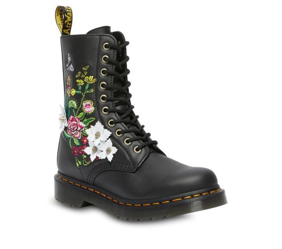 μαύρες μπότες Dr.martens 1490 Floral Bloom