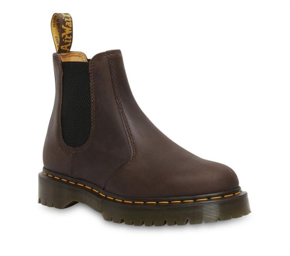 2976 Bex Crazy Horse μπότα Chelsea σκούρο καφέ Crazy Horse μπότες Dr.martens