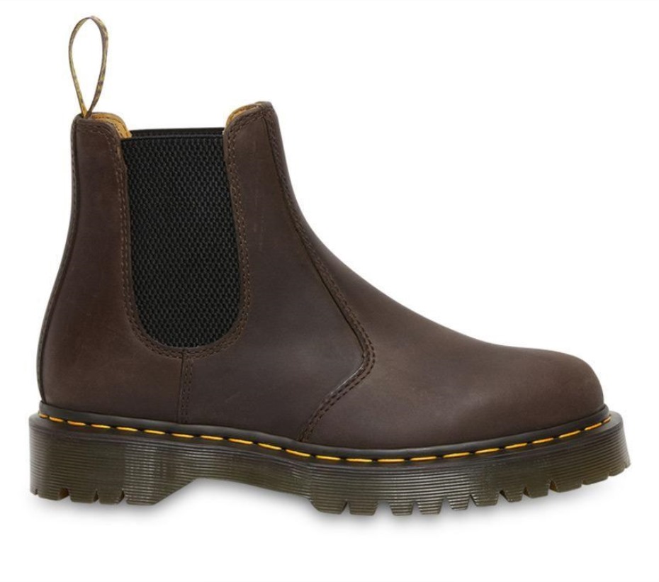 2976 Bex Crazy Horse μπότα Chelsea σκούρο καφέ Crazy Horse μπότες Dr.martens