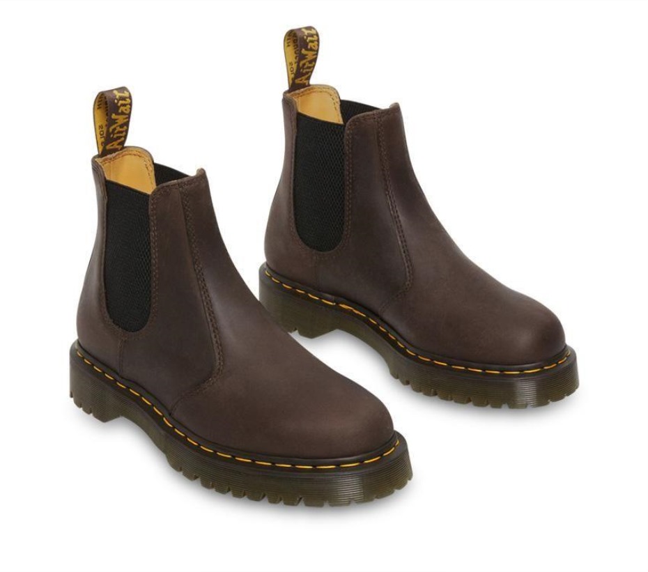 2976 Bex Crazy Horse μπότα Chelsea σκούρο καφέ Crazy Horse μπότες Dr.martens