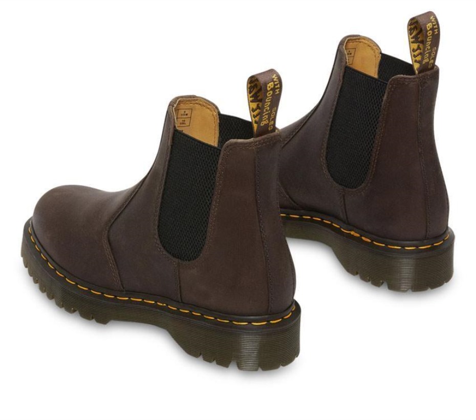 2976 Bex Crazy Horse μπότα Chelsea σκούρο καφέ Crazy Horse μπότες Dr.martens