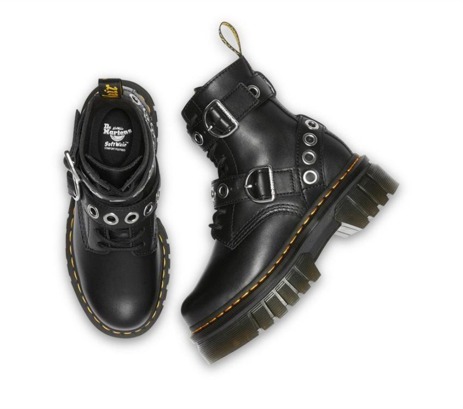 Audrick Hardware Platform μαύρες μπότες Dr.martens