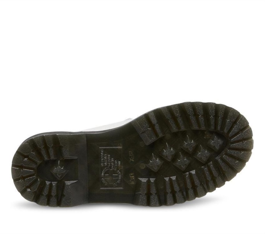 λουλούδι Devon 2 λουράκια λευκές μπότες νάπα Dr.martens