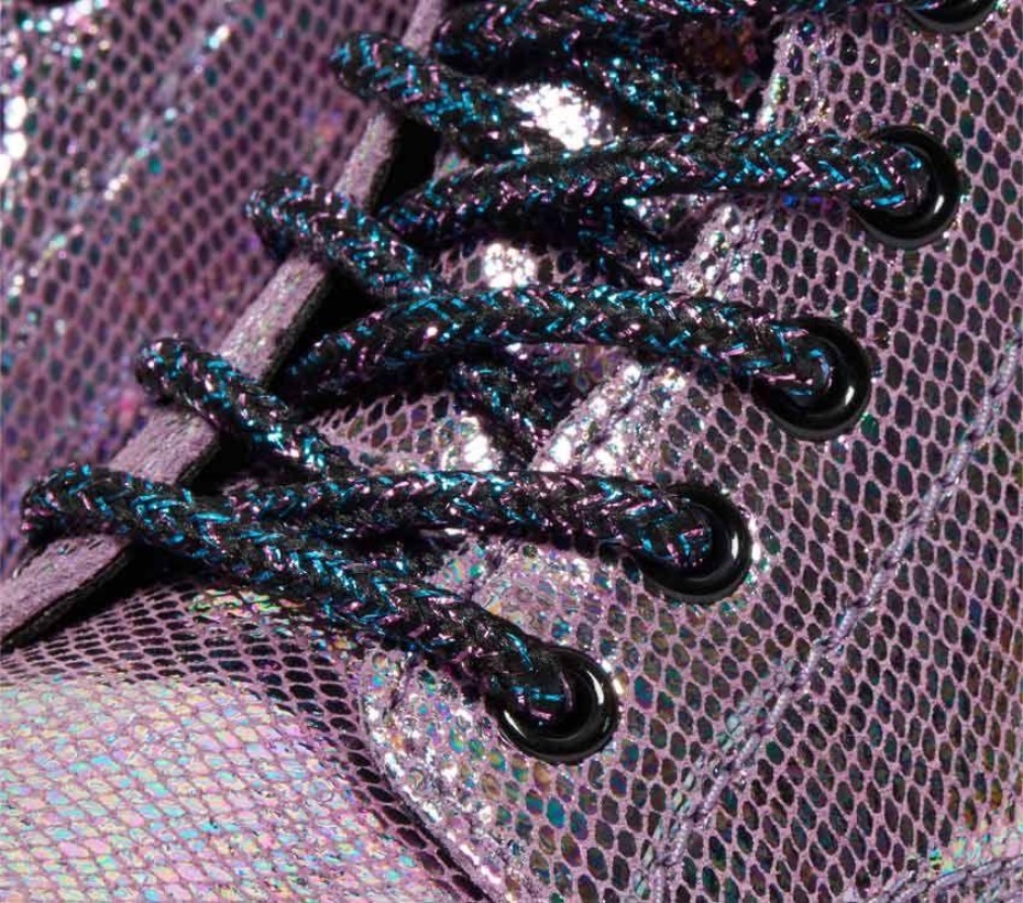 Junior 1460 ιριδίζον ερπετό μωβ/ιριδίζον φύλλο μπότες Dr.martens