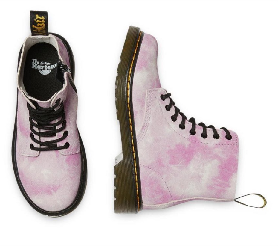 ροζ βαφή γραβάτας K Dr.martens μπότες Juniors 1460 Pascal Tie Dye