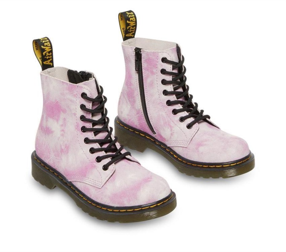ροζ βαφή γραβάτας K Dr.martens μπότες Juniors 1460 Pascal Tie Dye
