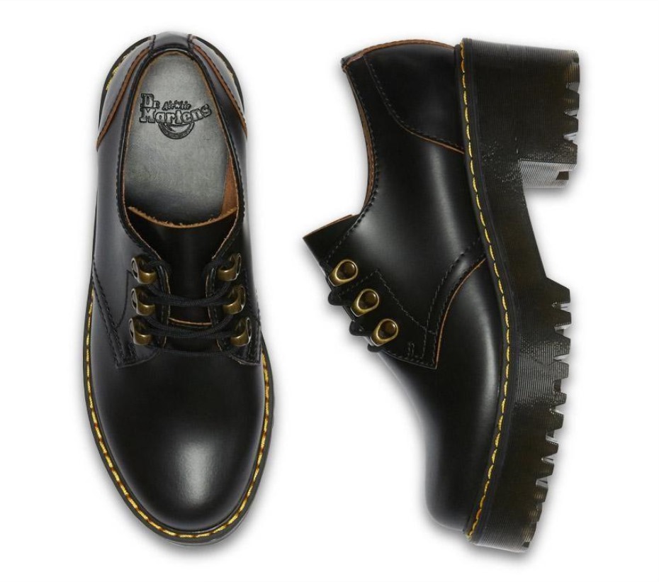 Dr Martens Greece Leona Lo Vintage Smooth μαύρο Vintage Smooth