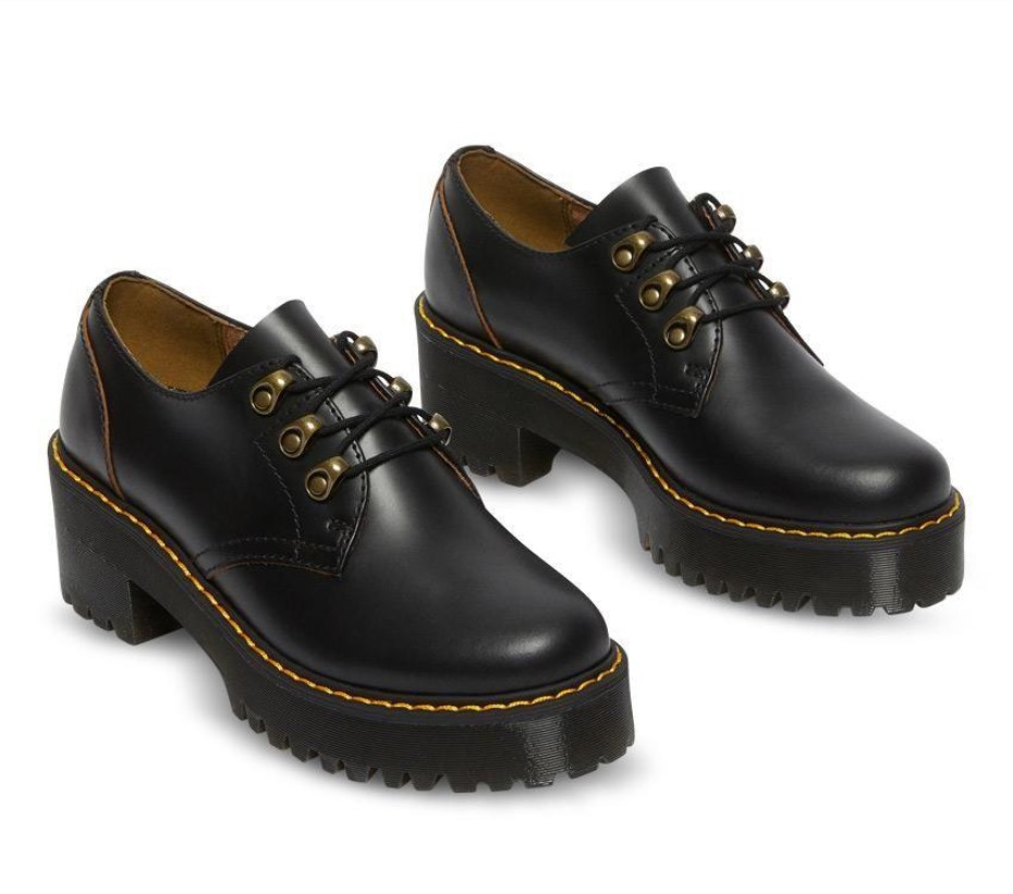 Dr Martens Greece Leona Lo Vintage Smooth μαύρο Vintage Smooth