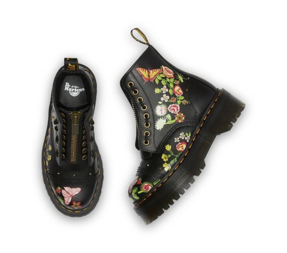 μποτάκια Sinclair Floral Bloom Dr.martens μαύρα