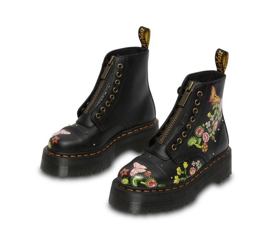 μποτάκια Sinclair Floral Bloom Dr.martens μαύρα