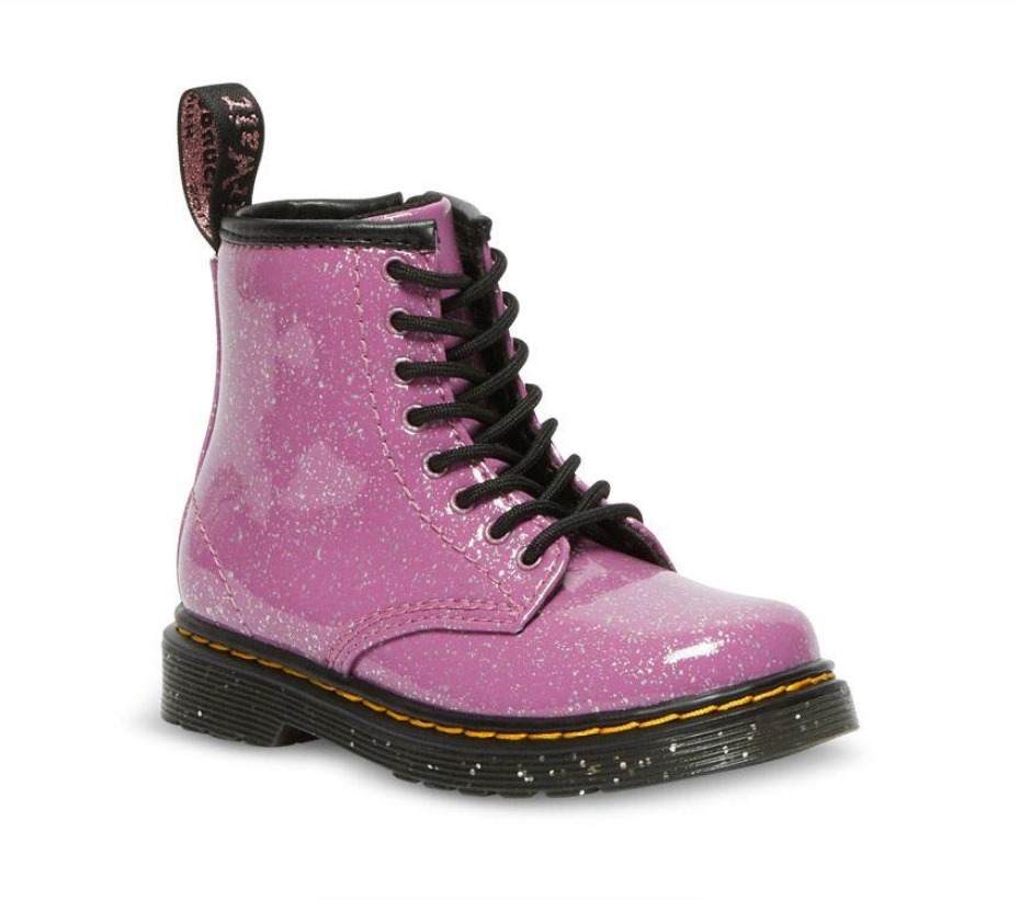 μποτάκια Dr.martens σκούρο ροζ Toddler 1460 Glitter