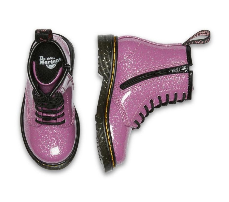 μποτάκια Dr.martens σκούρο ροζ Toddler 1460 Glitter