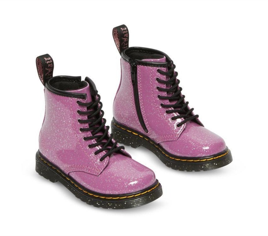 μποτάκια Dr.martens σκούρο ροζ Toddler 1460 Glitter