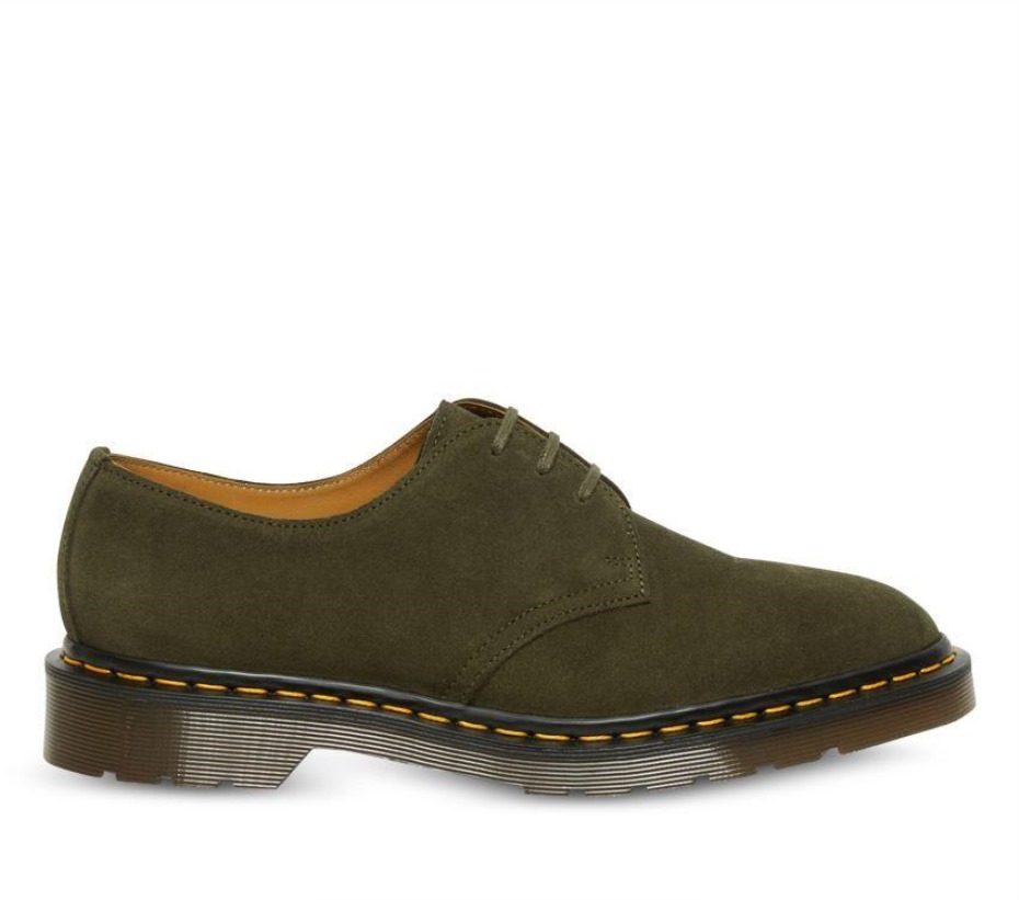 Made In England 1461 Nubuck Dr Martens Greece Forest Green Buck Suede