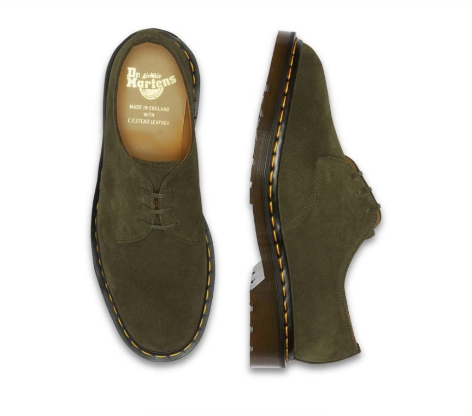 Made In England 1461 Nubuck Dr Martens Greece Forest Green Buck Suede