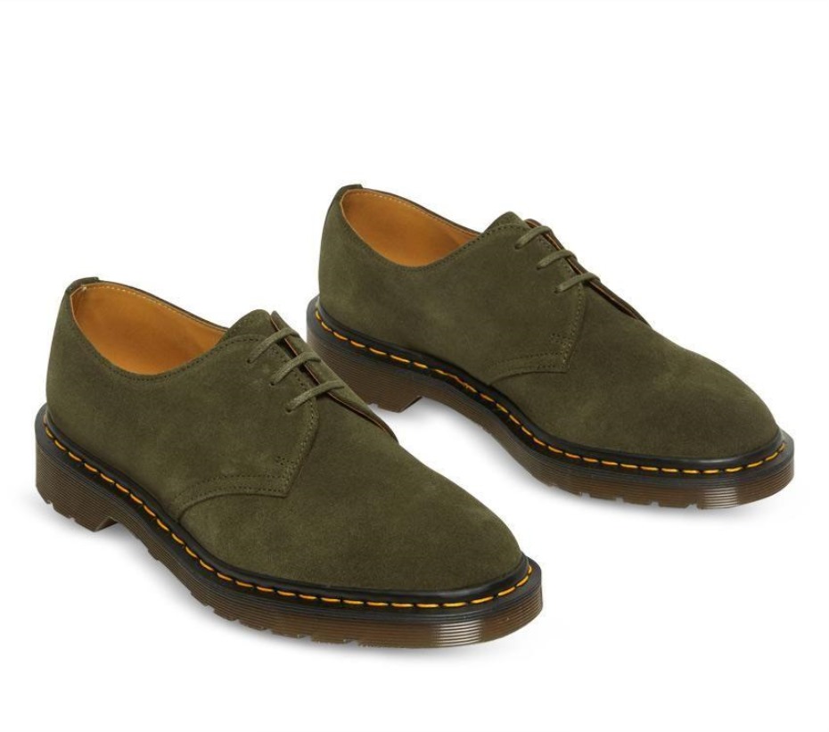 Made In England 1461 Nubuck Dr Martens Greece Forest Green Buck Suede