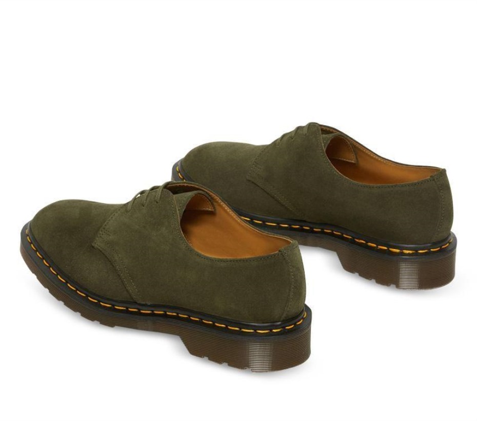 Made In England 1461 Nubuck Dr Martens Greece Forest Green Buck Suede