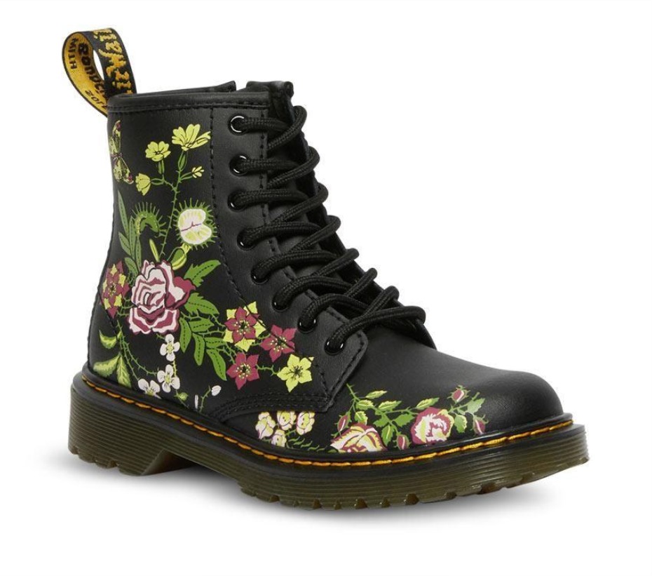 μπότες Dr.martens Junior 1460 Floral Bloom Bloom K (μαύρο)