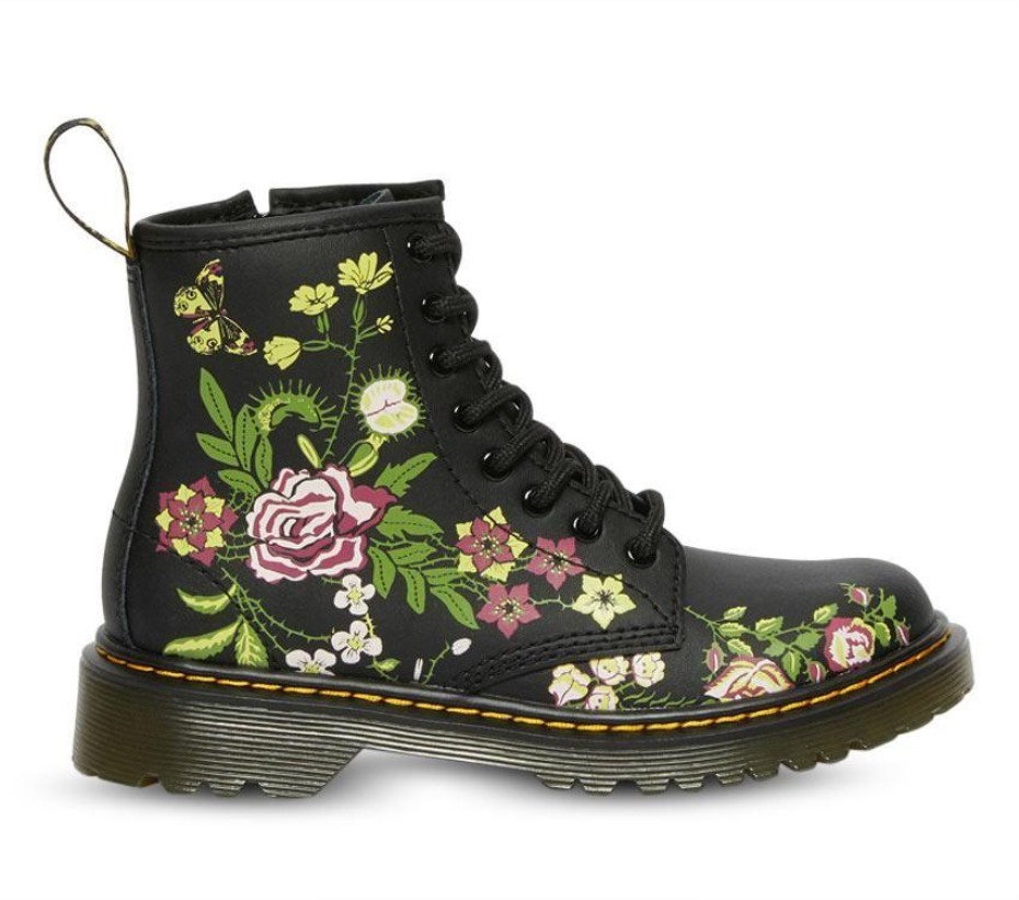 μπότες Dr.martens Junior 1460 Floral Bloom Bloom K (μαύρο)