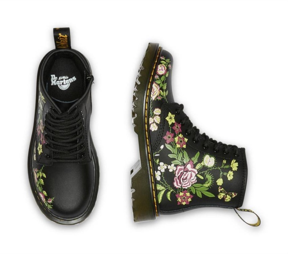 μπότες Dr.martens Junior 1460 Floral Bloom Bloom K (μαύρο)