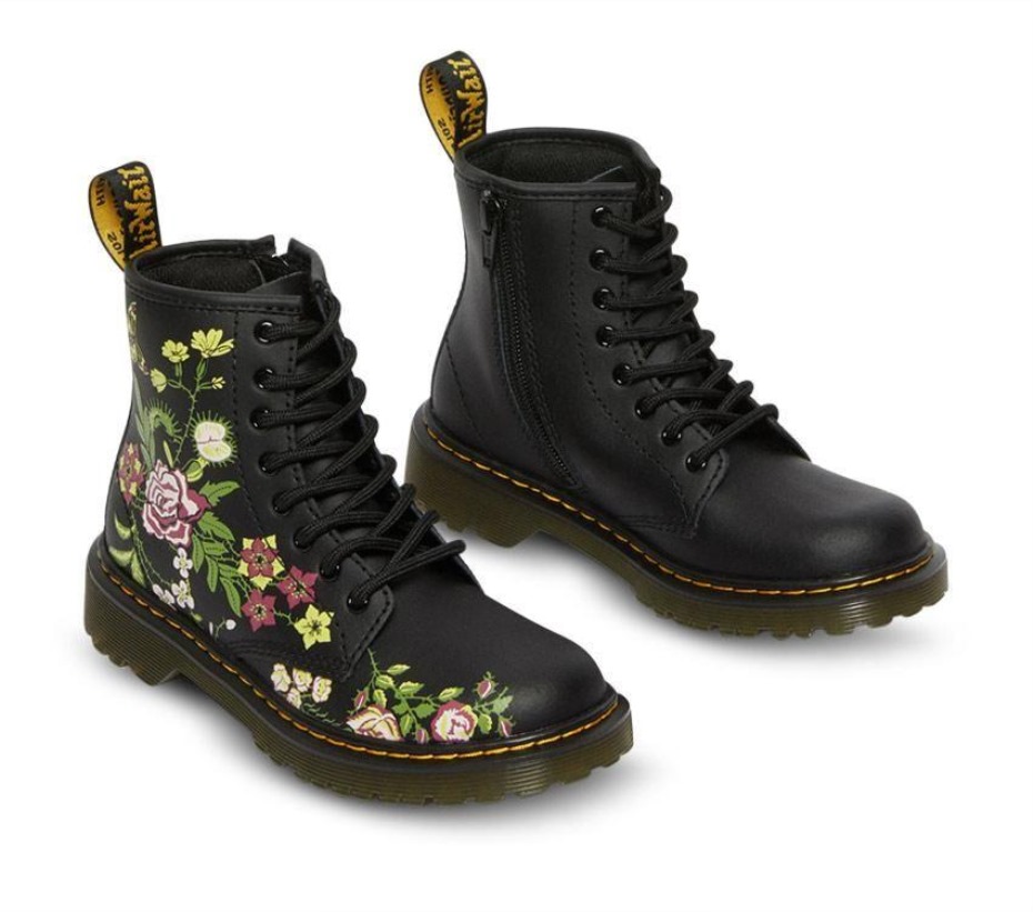 μπότες Dr.martens Junior 1460 Floral Bloom Bloom K (μαύρο)