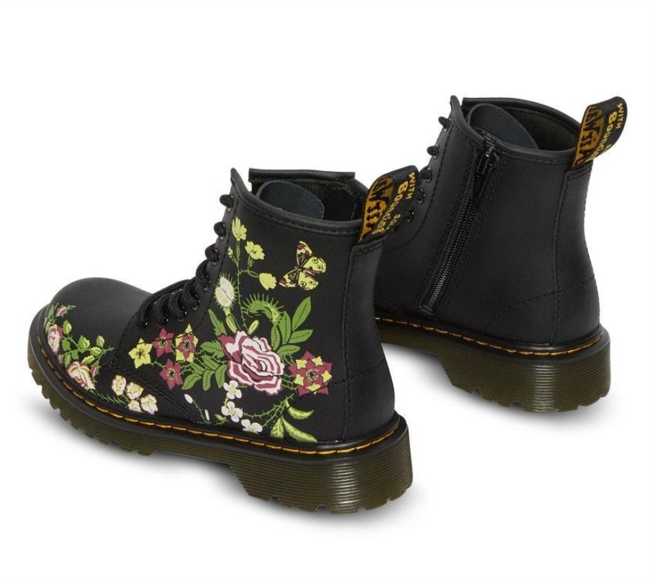 μπότες Dr.martens Junior 1460 Floral Bloom Bloom K (μαύρο)