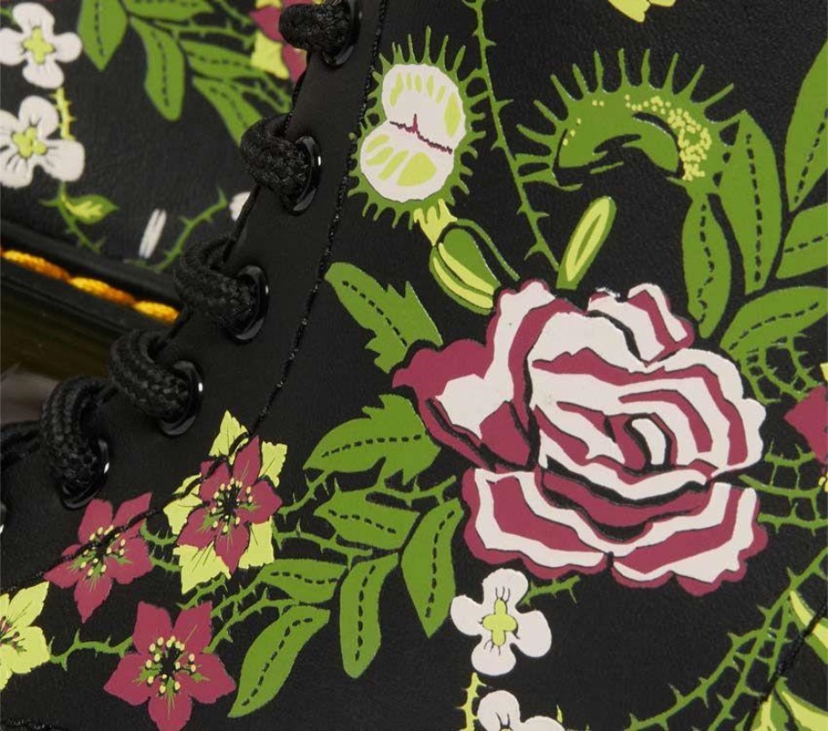 μπότες Dr.martens Junior 1460 Floral Bloom Bloom K (μαύρο)